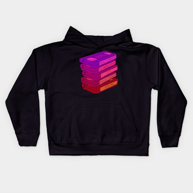 My VHS Recordings Kids Hoodie by jzanderk